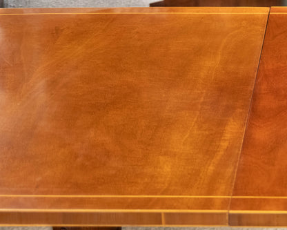 Paine Mahogany Double Pedestal Dining Table with Satinwood Border