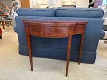 Inalid Mahogany Veneer Demilune