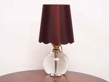 'Beatrice' Crystal & Brass Table Lamp W/ Pomegranate Shade