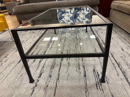 Pottery Barn 'Tanner' Glass Top Cocktail Table
