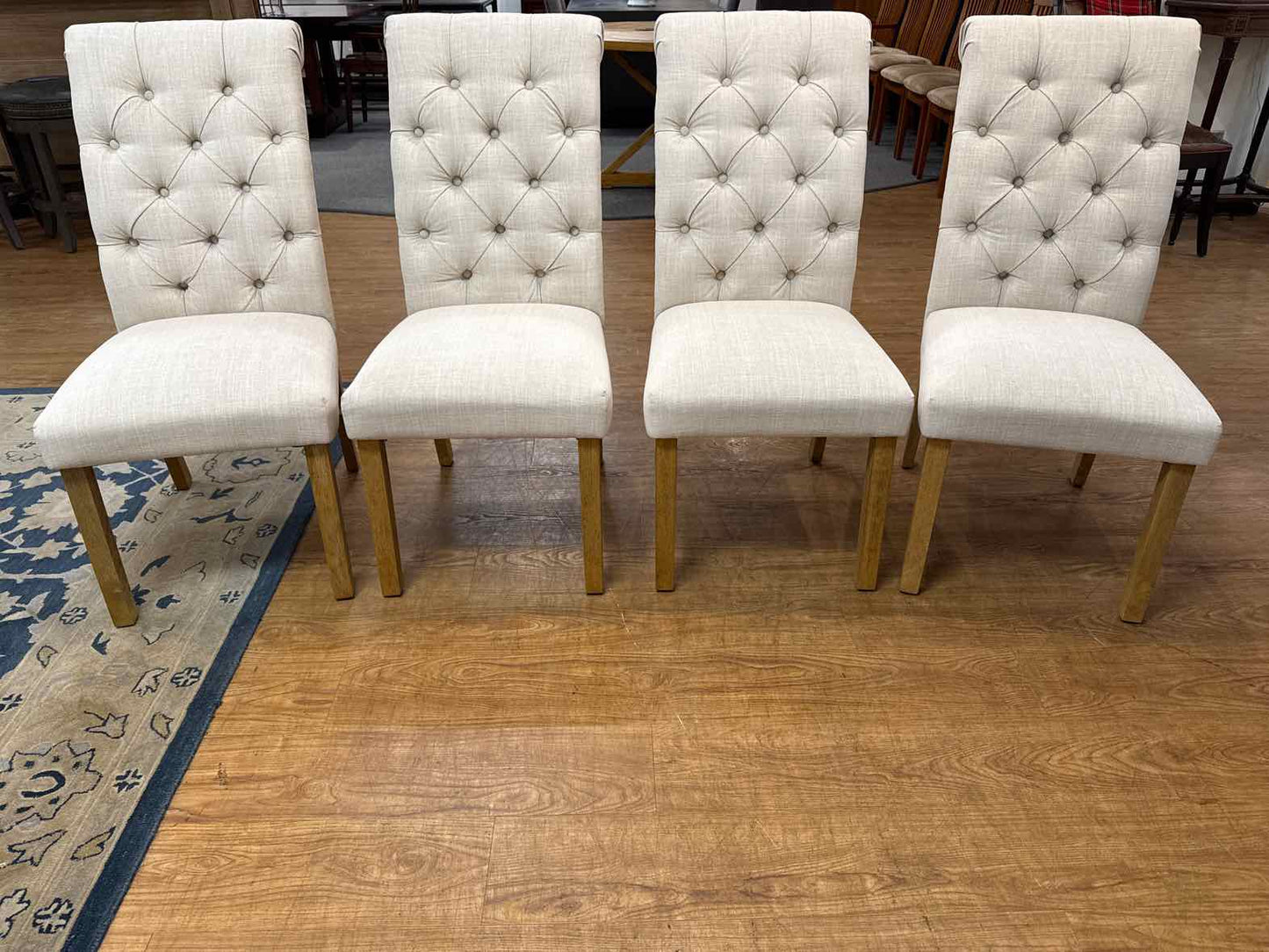 Set of 4 Tufted Dining Chairs