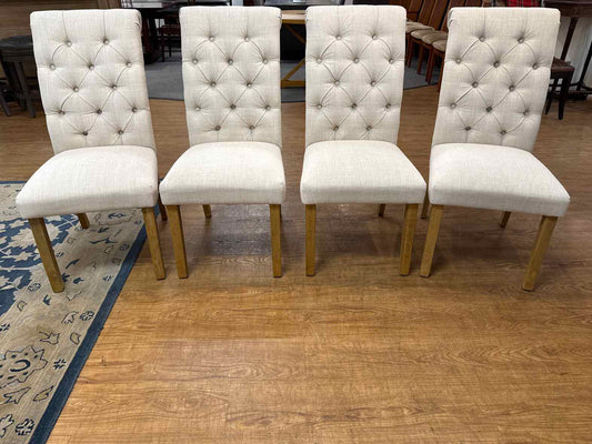 Set of 4 Tufted Dining Chairs