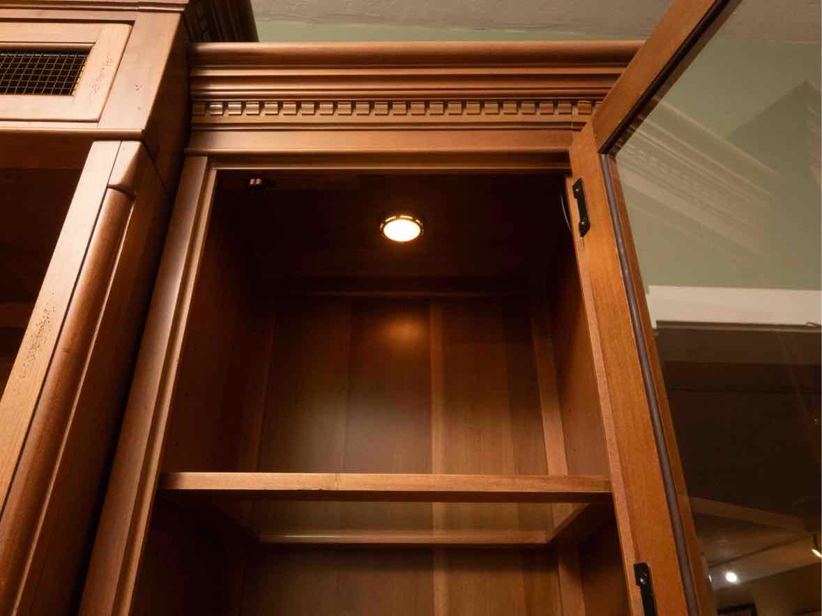 Universal Cherry 4-Piece Media Furniture Cabinet with Dental Molding Trim