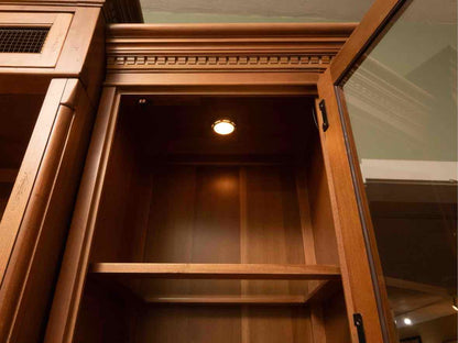 Universal Cherry 4-Piece Media Furniture Cabinet with Dental Molding Trim
