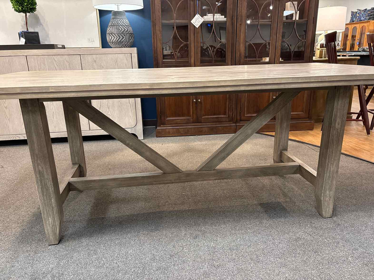 Crescent Furniture Grey Farmhouse Dining Table
