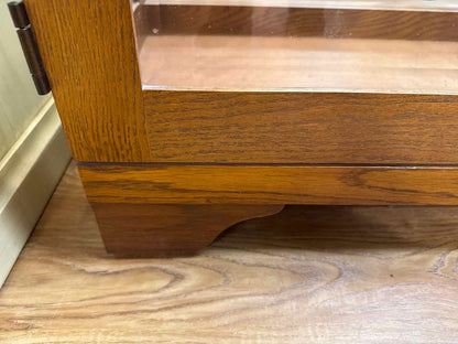 Lighted Oak Mission Display Cabinet