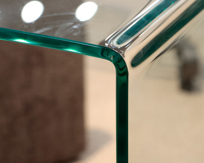 Glass Waterfall Console Table