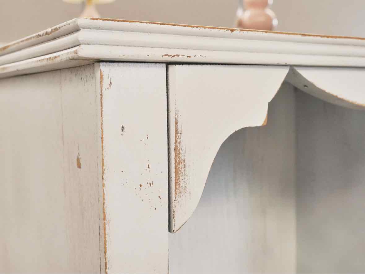 Solid Maple Bookcase in Rustic White Finish