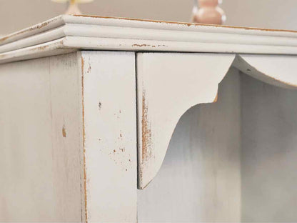 Solid Maple Bookcase in Rustic White Finish