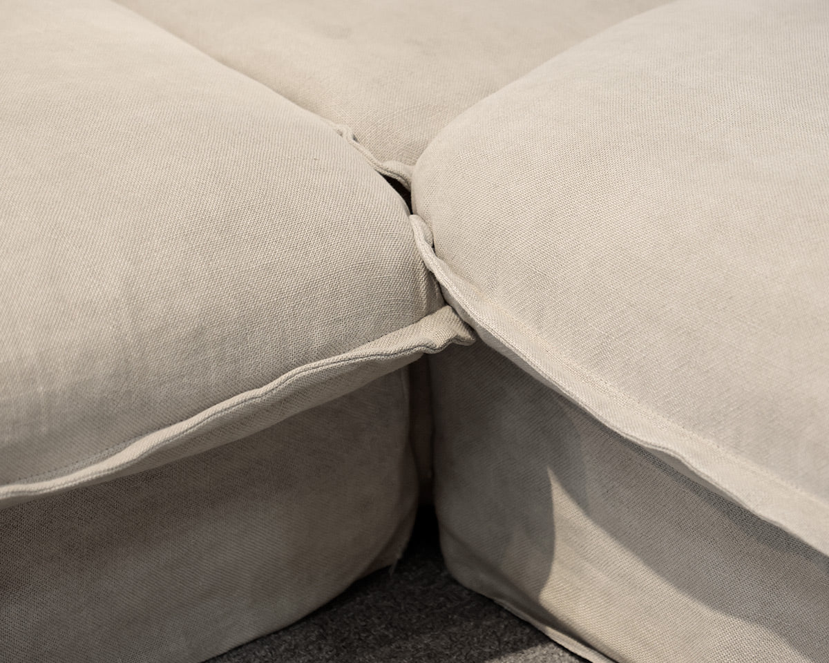 Neva L Shaped Linen Sectional