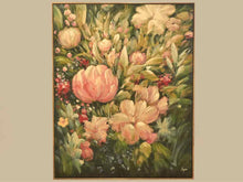 'Floral Burst' Print in Driftwood Floater Frame