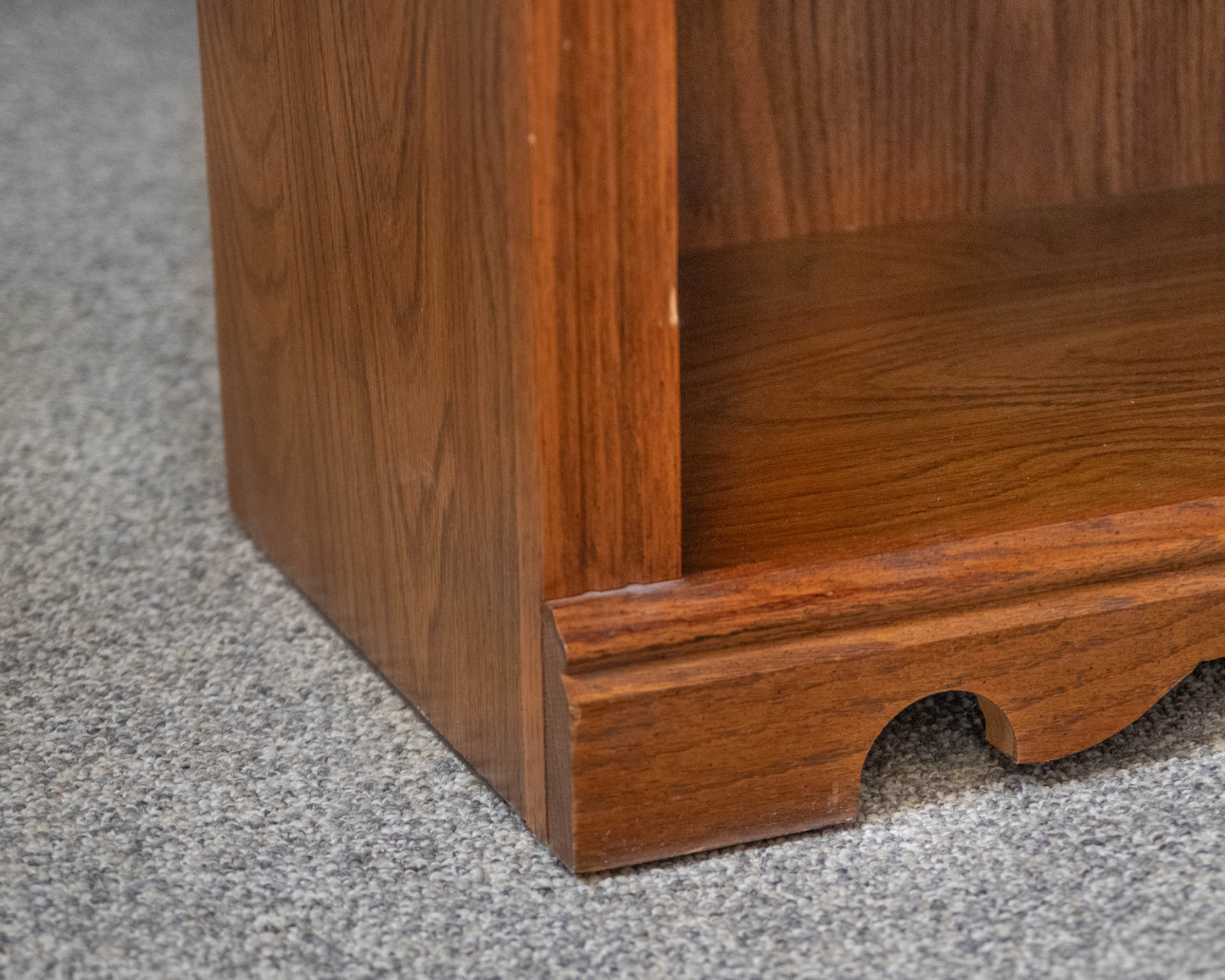 Oak Veneer Four Shelf Bookcase