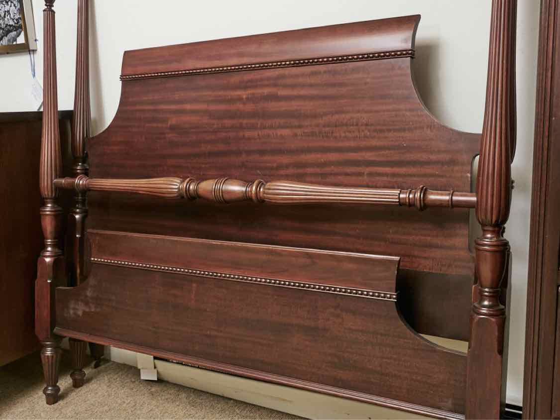 Mahogany Carved  4 Post Full Bed