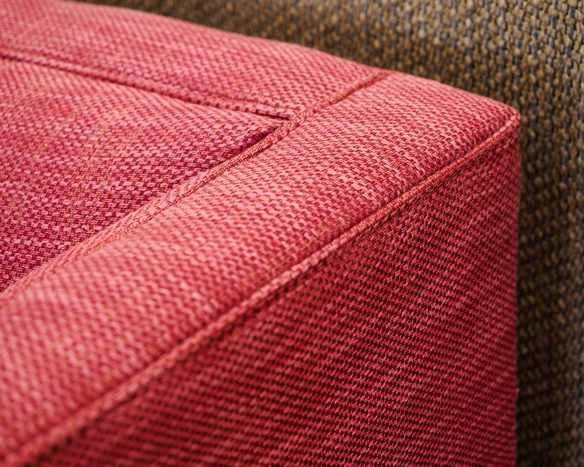 Tight Back Pink Upholstered Sofa