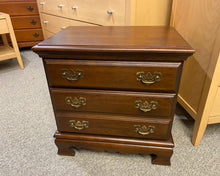 Cherry 2 Drawer Nightstand with Chippendale Brass Handles