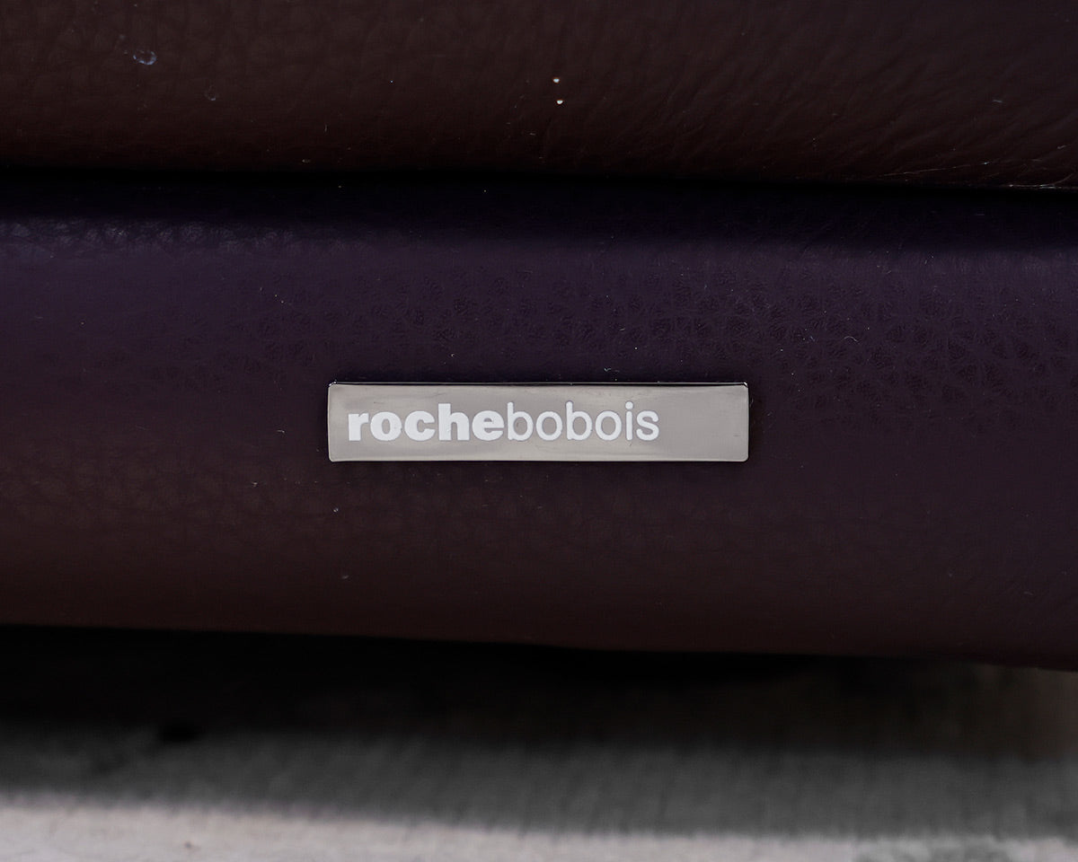 Roche Bobois Ox Blood Leather Circular Sectional