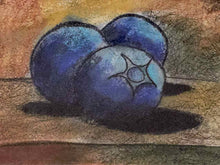 Blueberry Print in Wood Frame