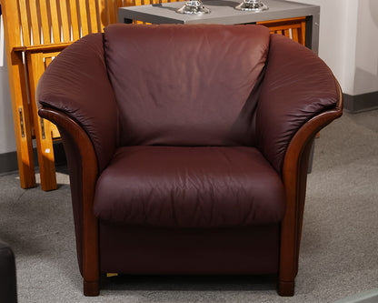 Ekornes Leather Accent Chair