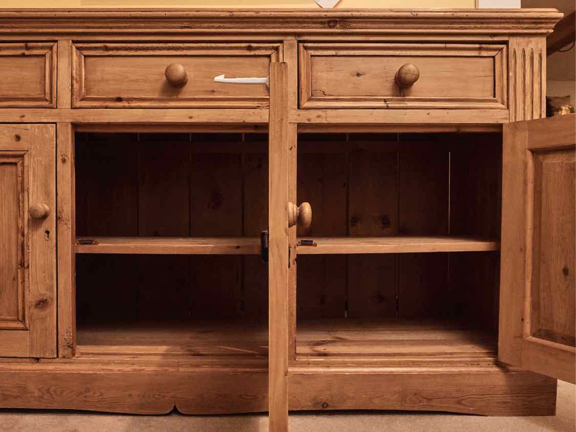 Solid Pine 3 Drawer & 3 Panel  Door Sideboard