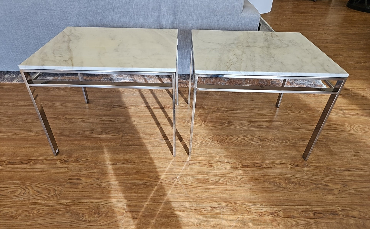 MG+BW 'York' Marble Side Tables