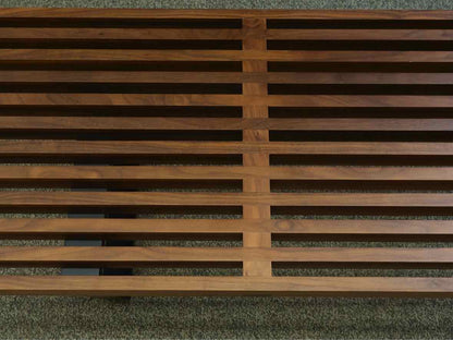 Wood Spa Bench w/ Black Finished Legs