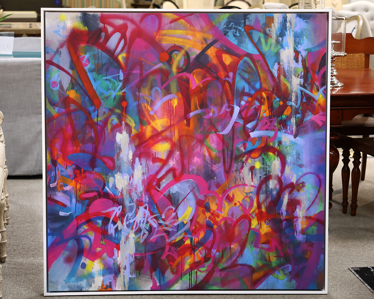 "Evanescent Graffiti" Giclee Print in White Gallery Float Frame