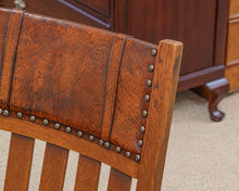 Craftsman Quarter Sawn Oak Rocking Chair with Leather Back