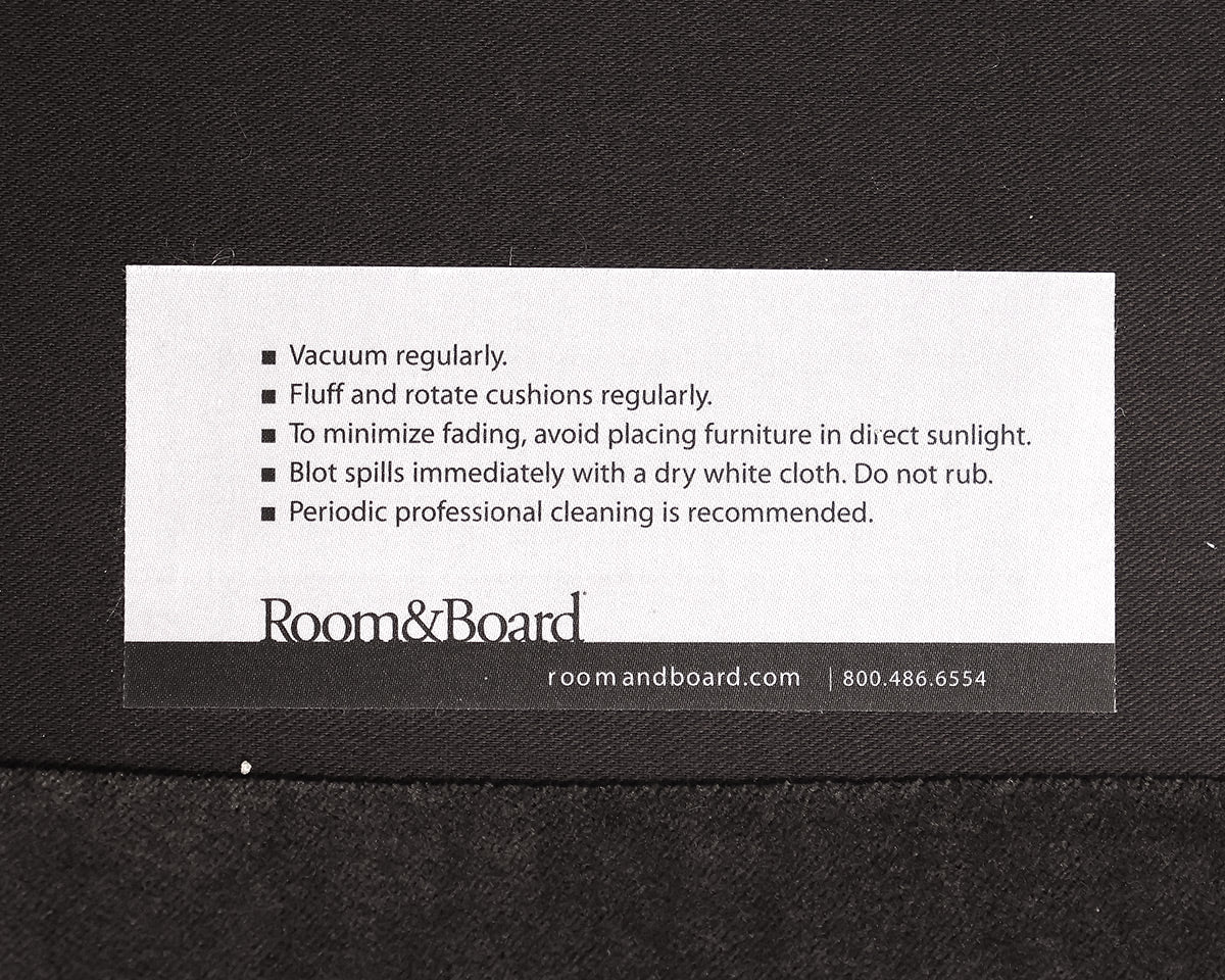 Room & Board Sterling 76" Sofa in Banks Charcoal Velvet