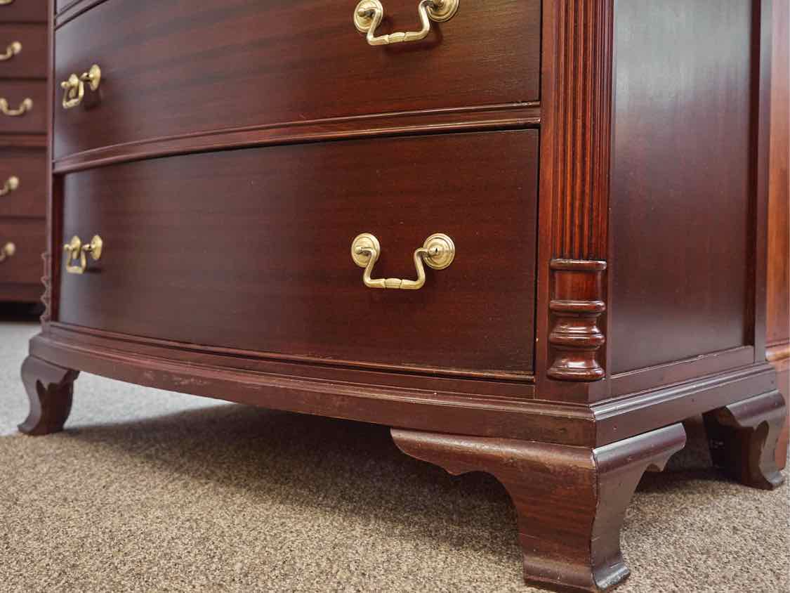 Mahogany 6 Drawer Chest on Chest