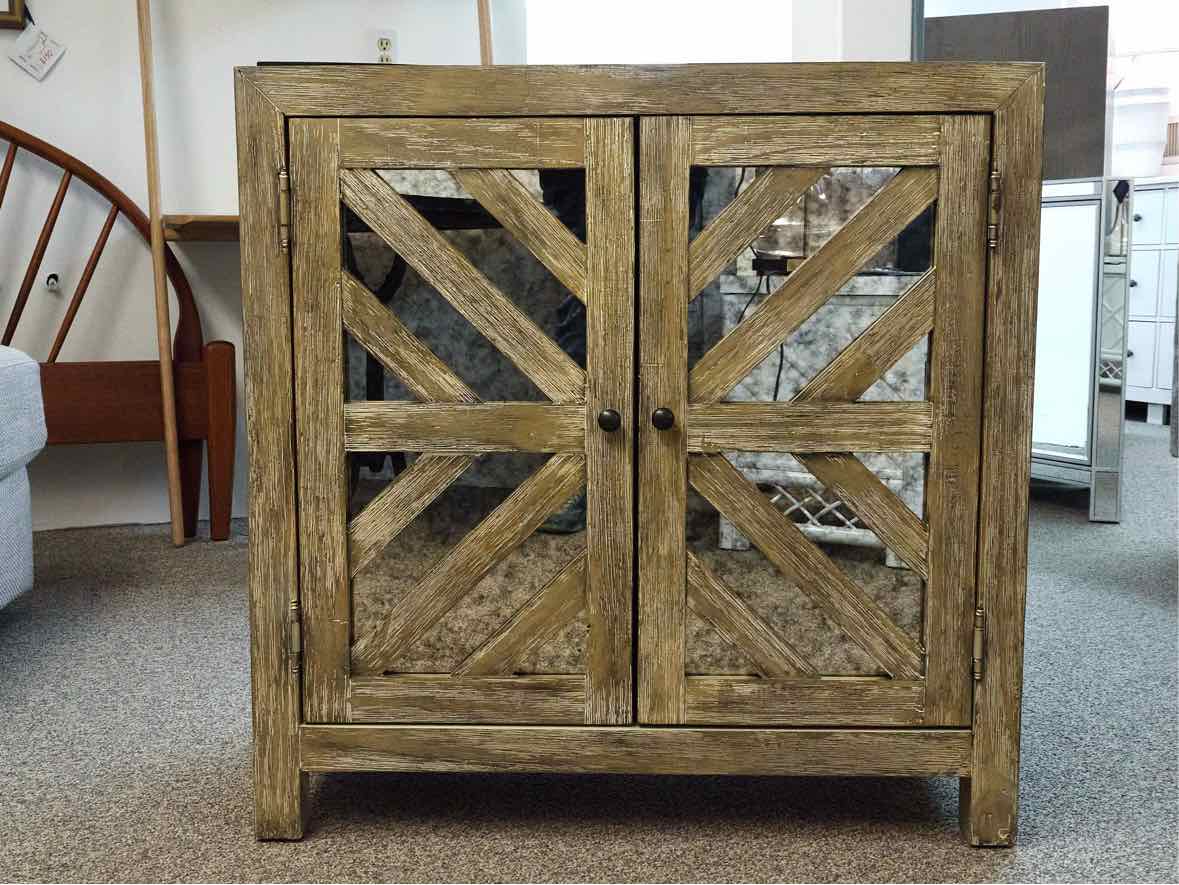 Distressed Two Door Accent Chest
