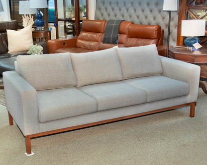 Castlery 3-Cushion 84" Track Arm Sofa in Oatmeal Heather Fabric