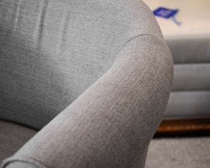 Pair of Grey Upholstered Accent Chairs