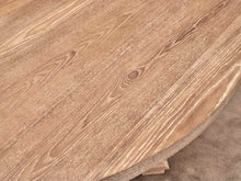 Natural Oak & Ash Round Dining Table With 15.5 Leaf