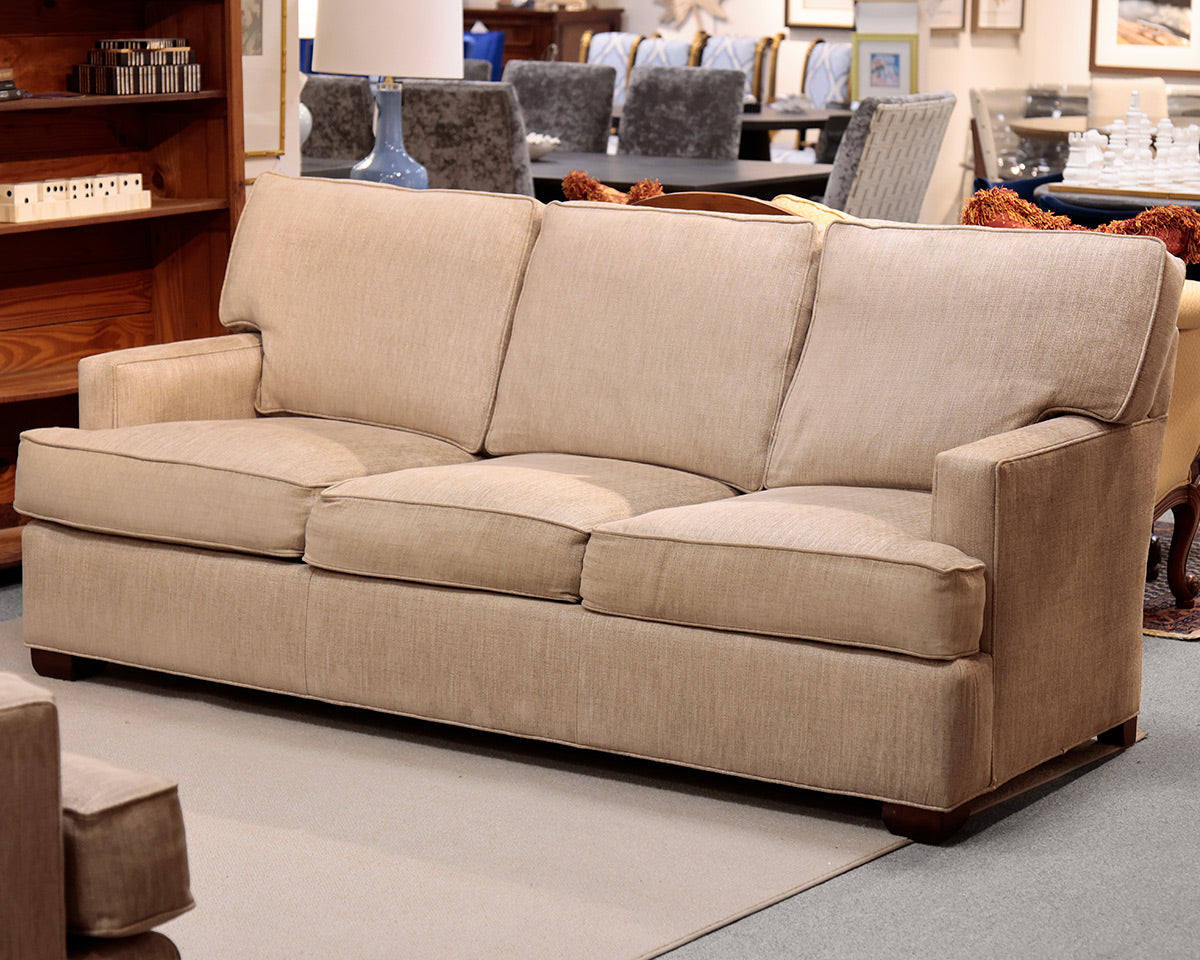 Century Furniture Three Cushion Gray Sofa