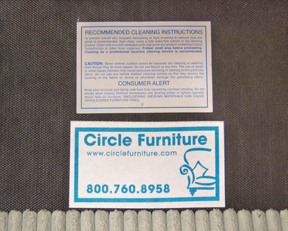 Circle Furniture Oversized Arm Chair & Ottoman in Corduroy