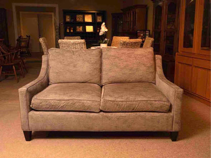 Highland House  Slope Arm Grey Fleck Upholstered Loveseat