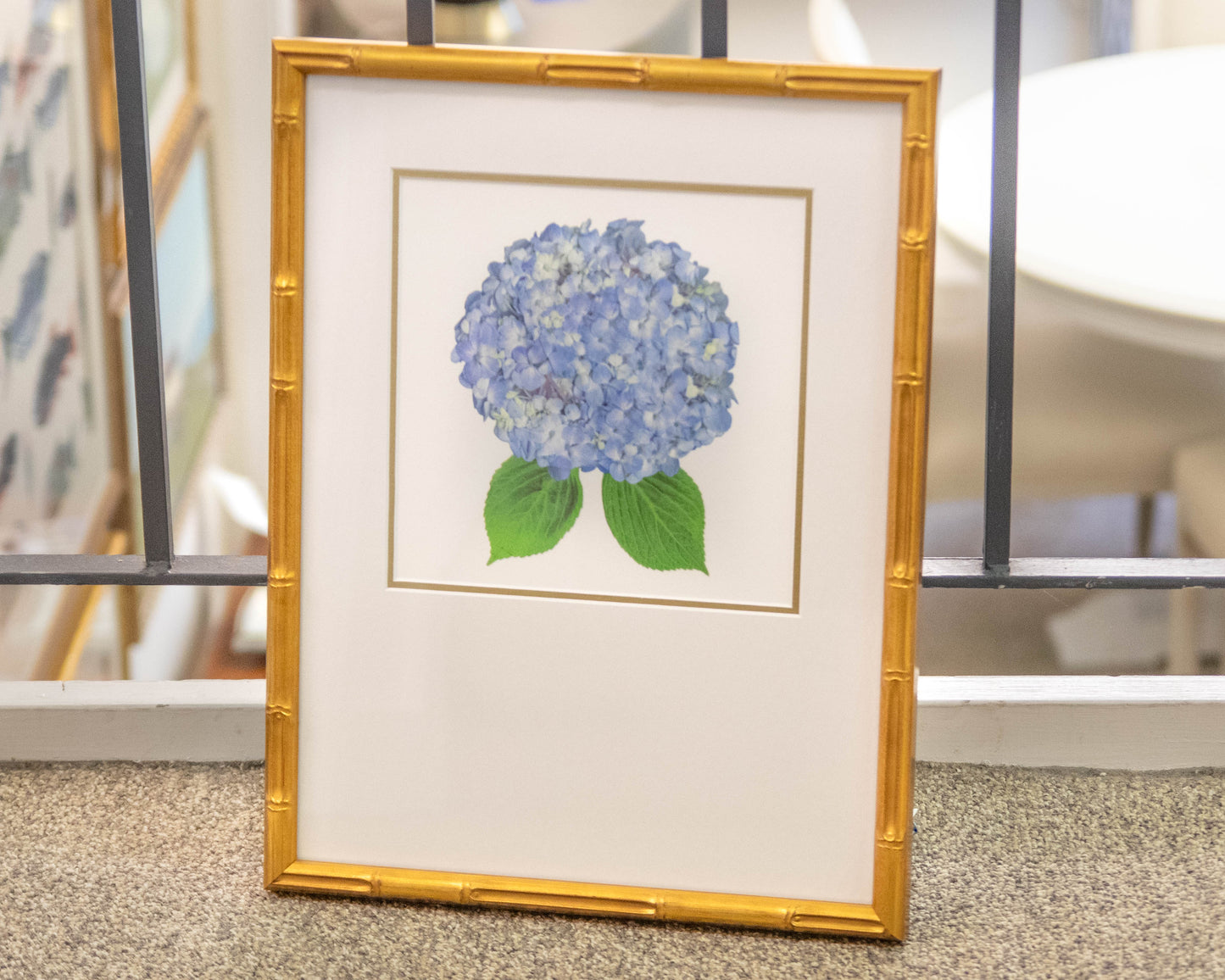 'Hydrangea Bloom 4' Bamboo Framed Print