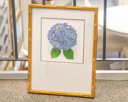 'Hydrangea Bloom 4' Bamboo Framed Print