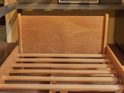 Natural Ash Low Profile Twin Bed Includes Roll Away Twin Bed