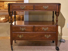 Pennsylvania House Dark Stained Cherry 4 Drawer Serving Cart On Wheels