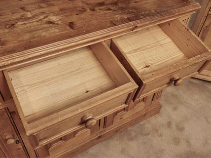 Dillon & Co.English Pine Open Hutch with 2 Shelves  & Fluted Sides