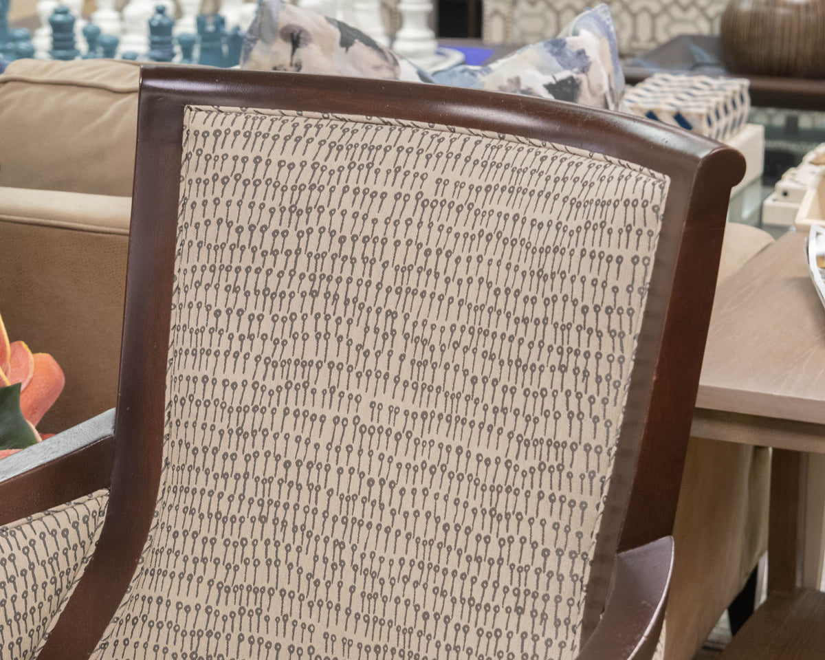 Hickory Chair Mahogany Framed Accent Chair