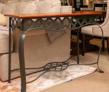 West Barnstable  Maple Top Iron Base Console