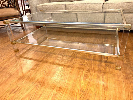 Two-Tier Glass Top Coffee Table