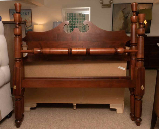 Leonard's Walnut Queen Antique Bed with Goblet Shape Finals