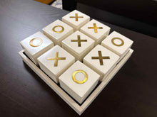 3D Cube Bone & Gold Tic-Tac-Toe