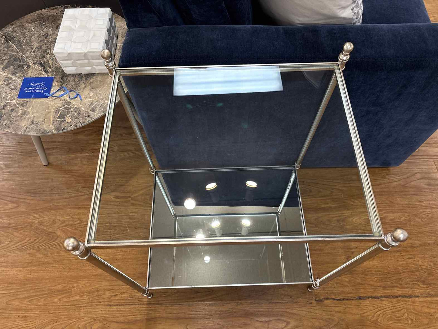 'Gannon' Silver Side Table