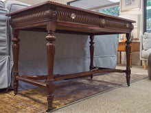 Mahogany Stained Library Desk W/ Drawer