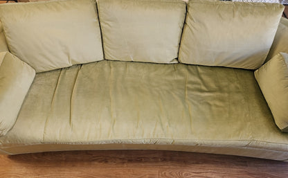 Hickory Chair 'Julien' Curved Sofa in Sage