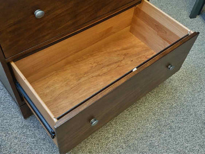 File Cabinet with Walnut Finish Stain with 2 Lateral File Drawers